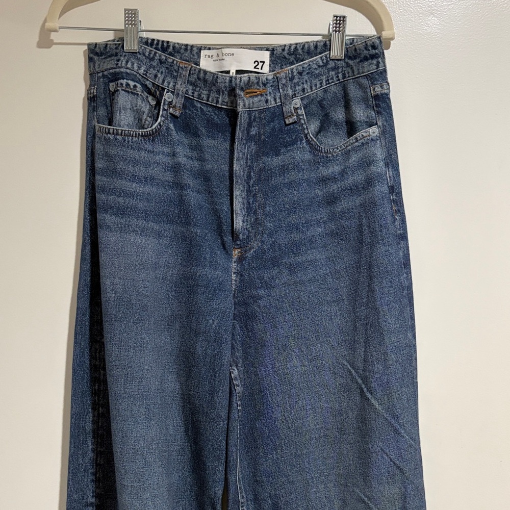 rag & bone Blue Straight Leg Jeans